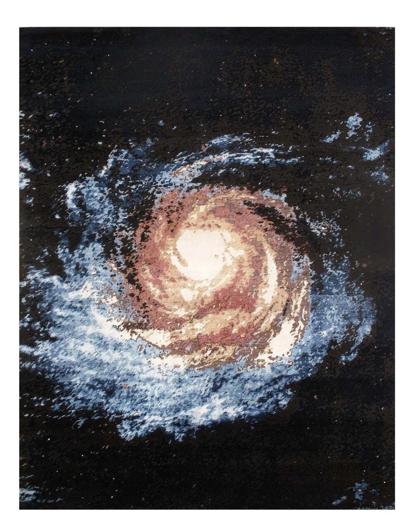 Canvello Black Galaxy Design Rug 8' x 10' - Canvello