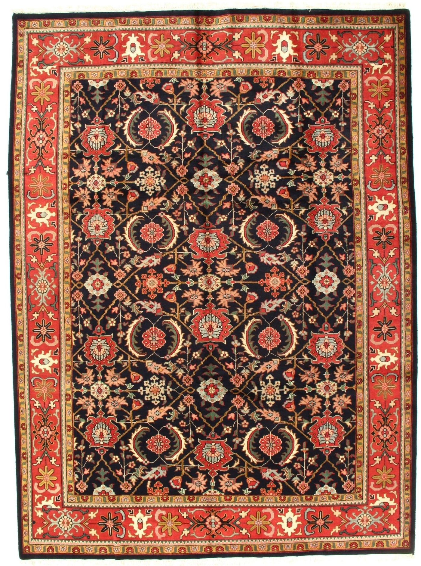 Canvello Black Persain Sultanabad design Rug - 8'9'' X 12' - Canvello