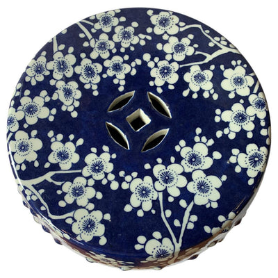 Canvello Blue and White Chinese Porcelain Handmade Garden Stool - Canvello