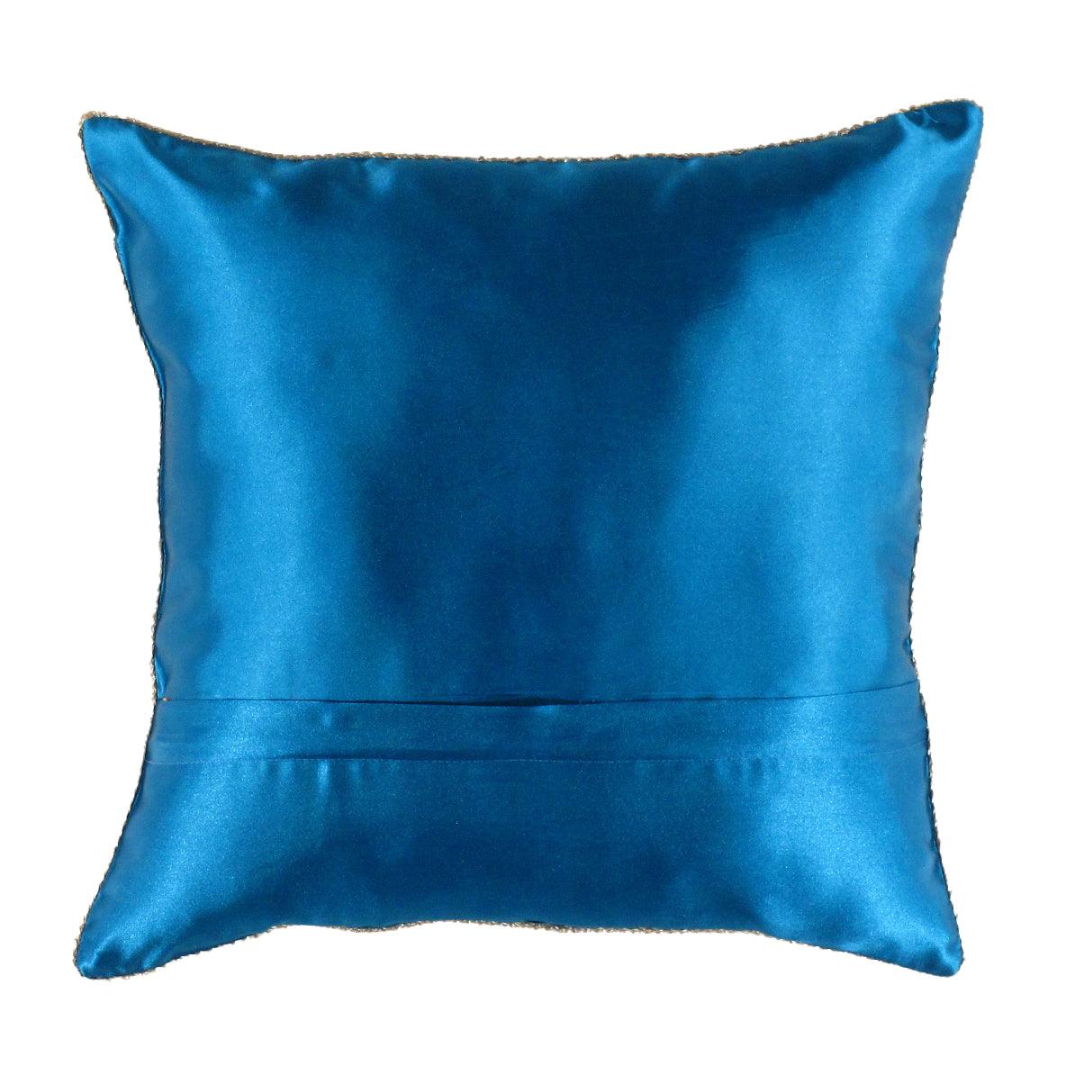 Blue Diamond Silkroad Termeh Pillow | Blue Silkroad Termeh | Canvello