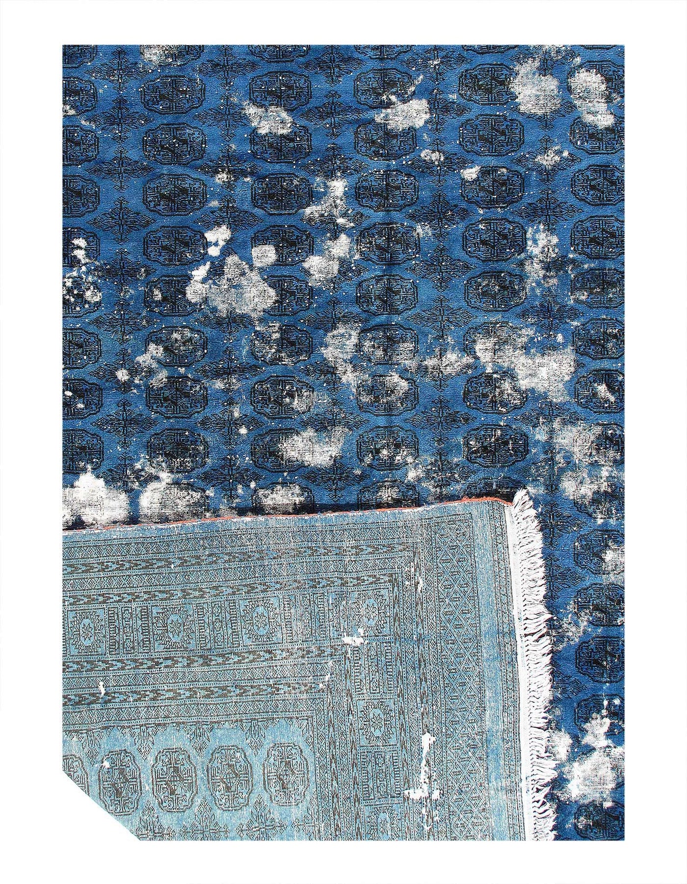 Canvello Blue Over Dyed hand Knotted rug - 8' X 10' - Canvello