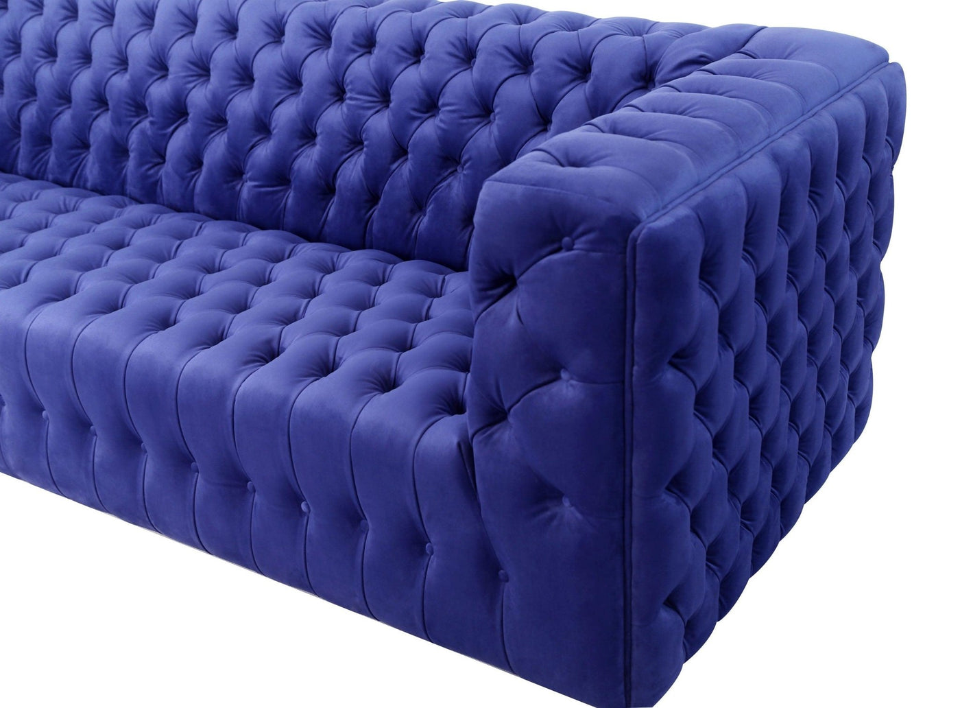 Canvello Blue Velvet Tufted Sofa - Canvello