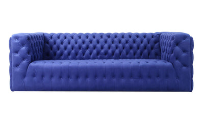 Canvello Blue Velvet Tufted Sofa