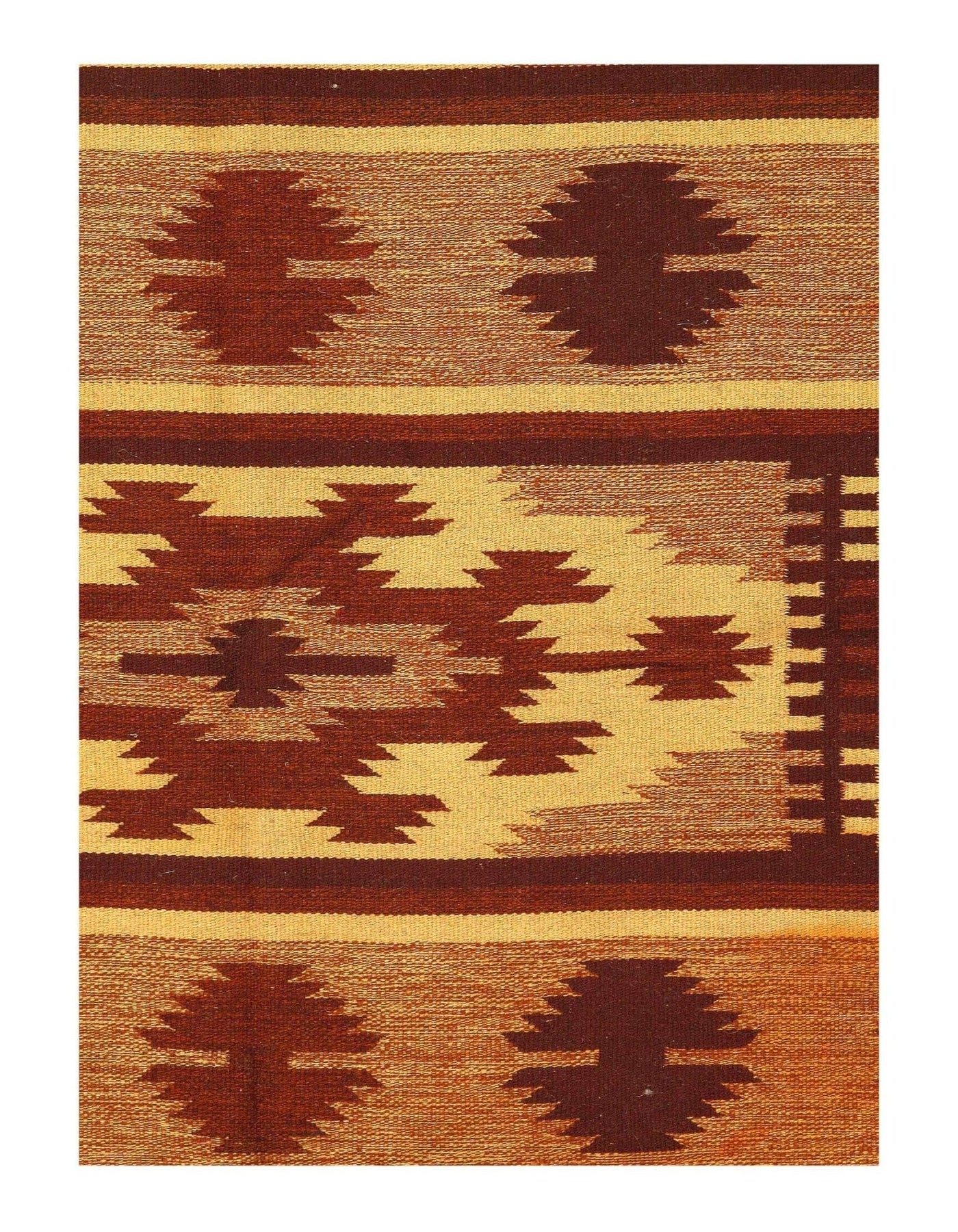 Canvello Brown Fine Hand Knotted NW Rug - 4'8'' X 6'5'' - Canvello