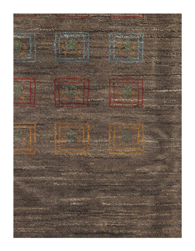 Canvello Brown Silkroad Gabbeh Rug - 6' x 8' - Canvello