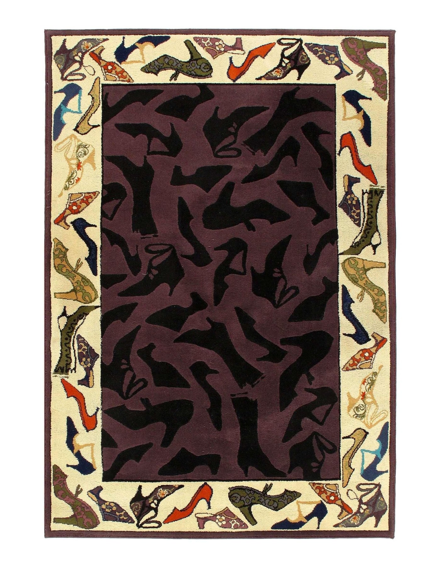 Canvello Burgunday Fine Machine Modern rug 5' x 8' - Canvello