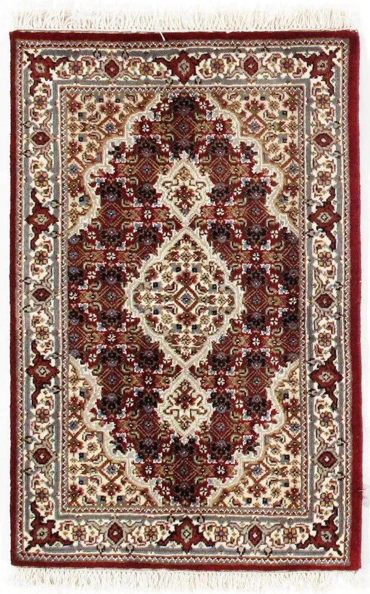 Canvello Burgundy Tabriz Design Rug - 2' x 3'