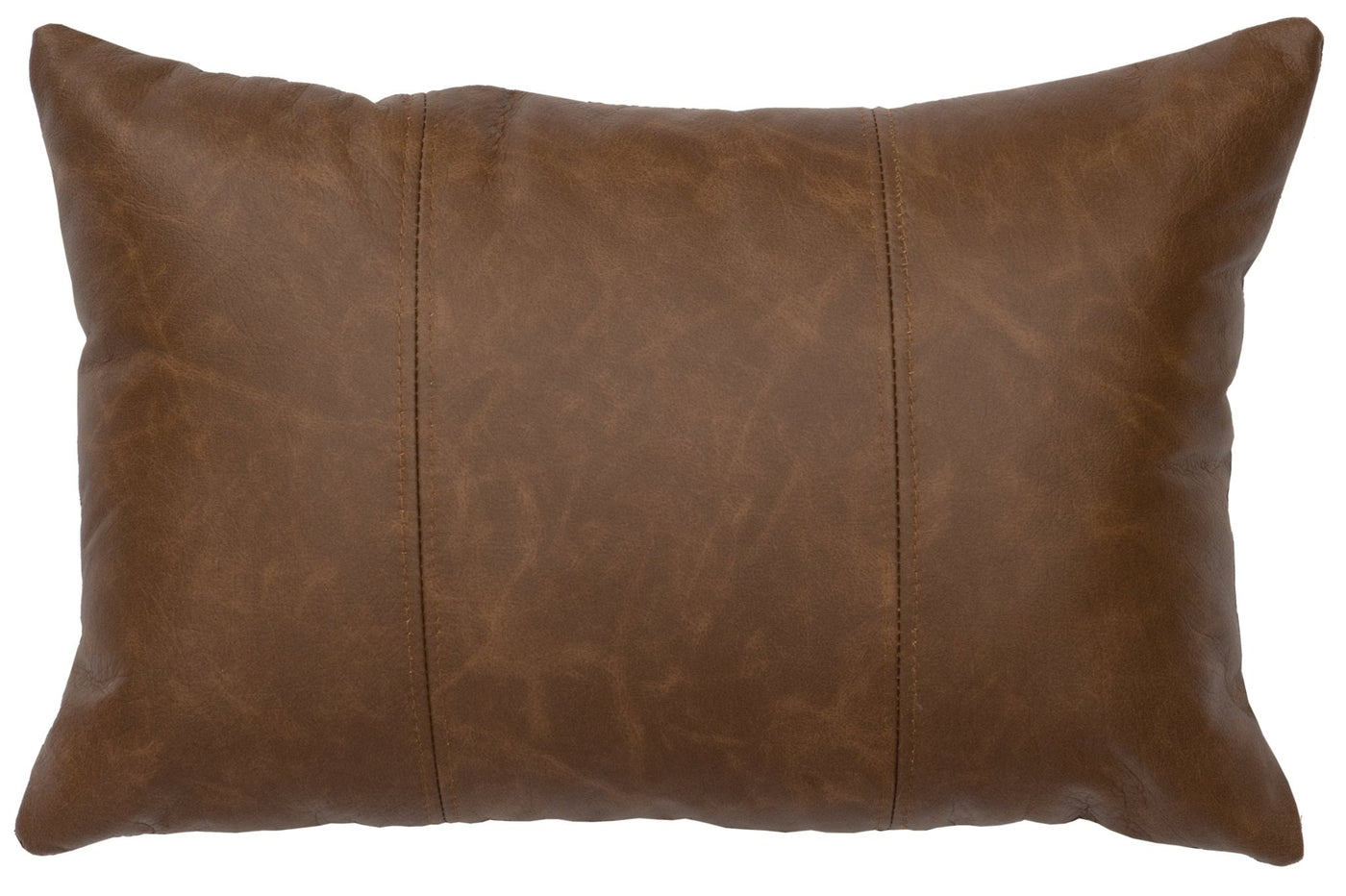 Canvello Butte Leather Pillow - Fabric Back - 12"x18" - Canvello