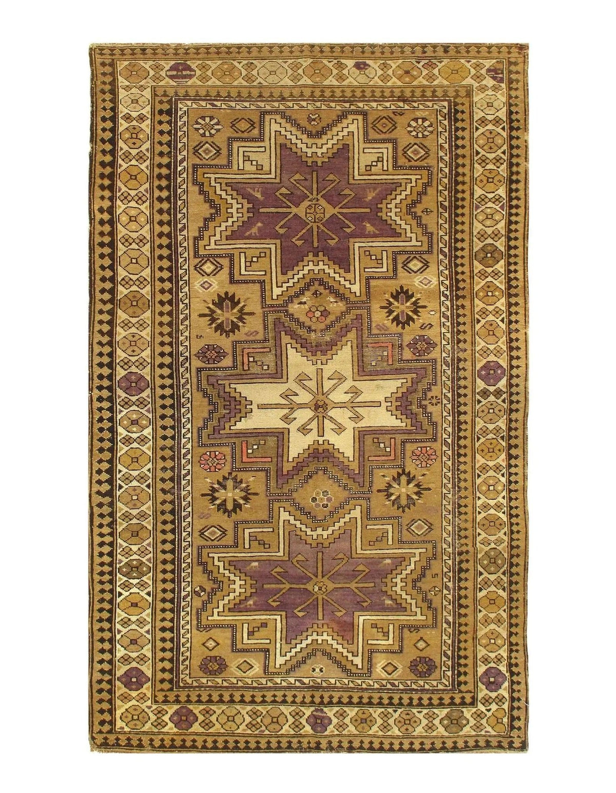 Alfombra Kazak Antigua Color Camel Azarbaijan - 4'6'' X 6'9''