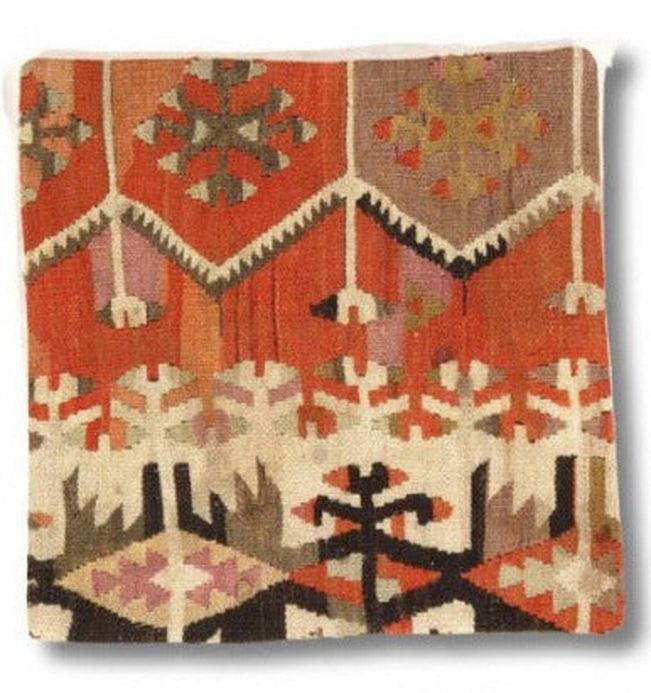 Canvello Vintage Turkish Hand Knotted Throw Pillow - 16"x16"