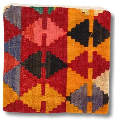 Canvello Canvello Vintage Turkish Hand Knotted Throw Pillow - 16"x16" - Canvello