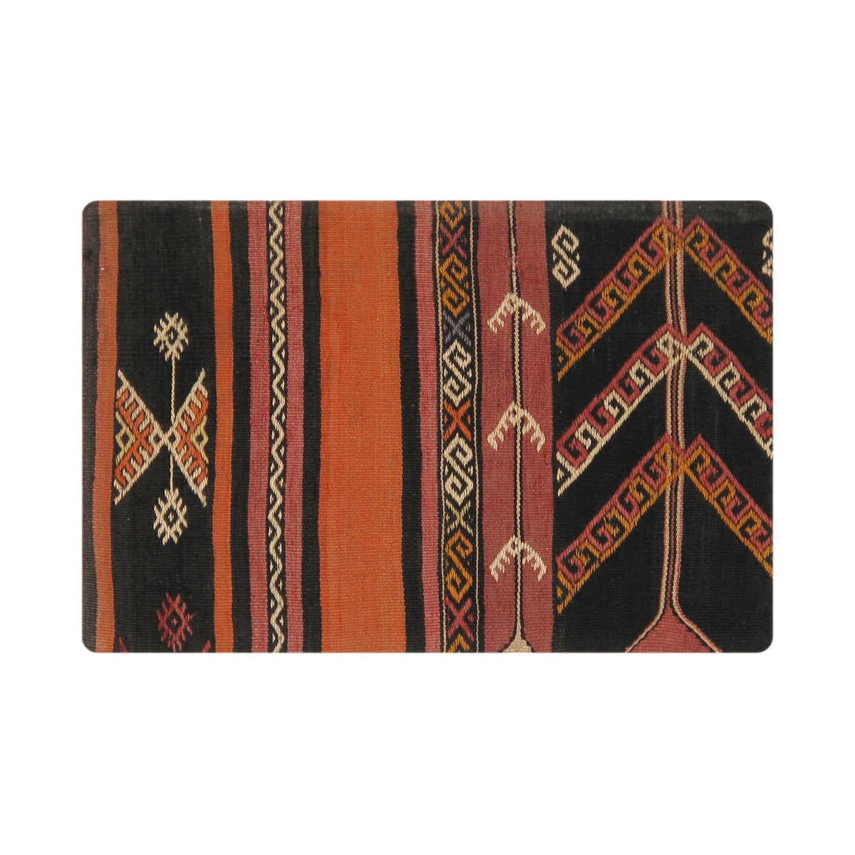Canvello Vintage Turkish Kilim Multi Color Accent Pillow Cover - 16" x 24"
