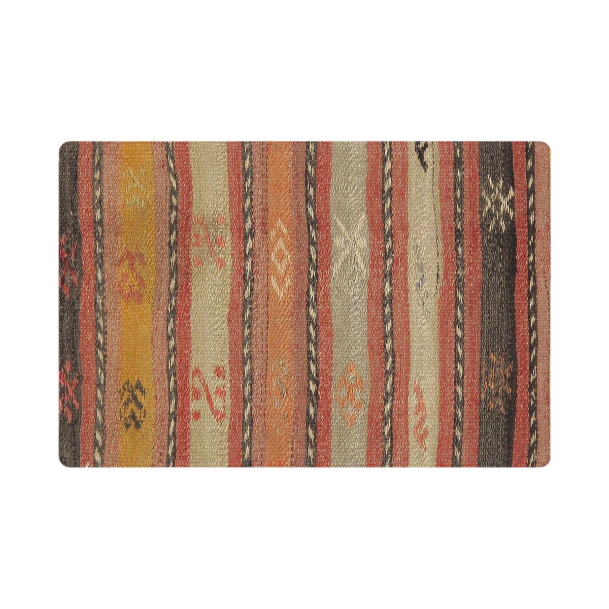 Canvello Vintage Turkish Kilim Multi Color Accent Pillow Cover - 16" x 24"