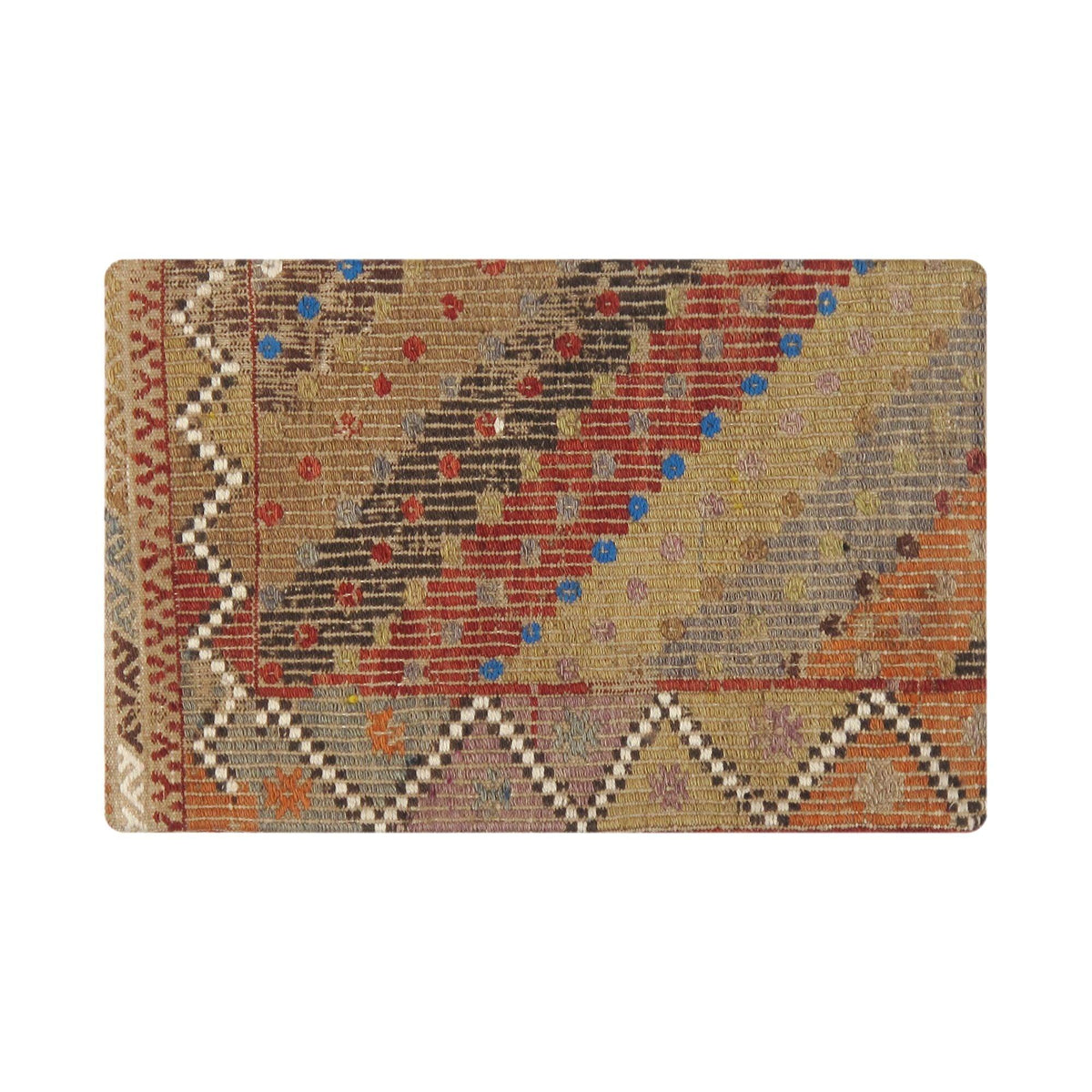 Canvello Vintage Turkish Kilim Multi Color Accent Pillow Cover - 16" x 24"