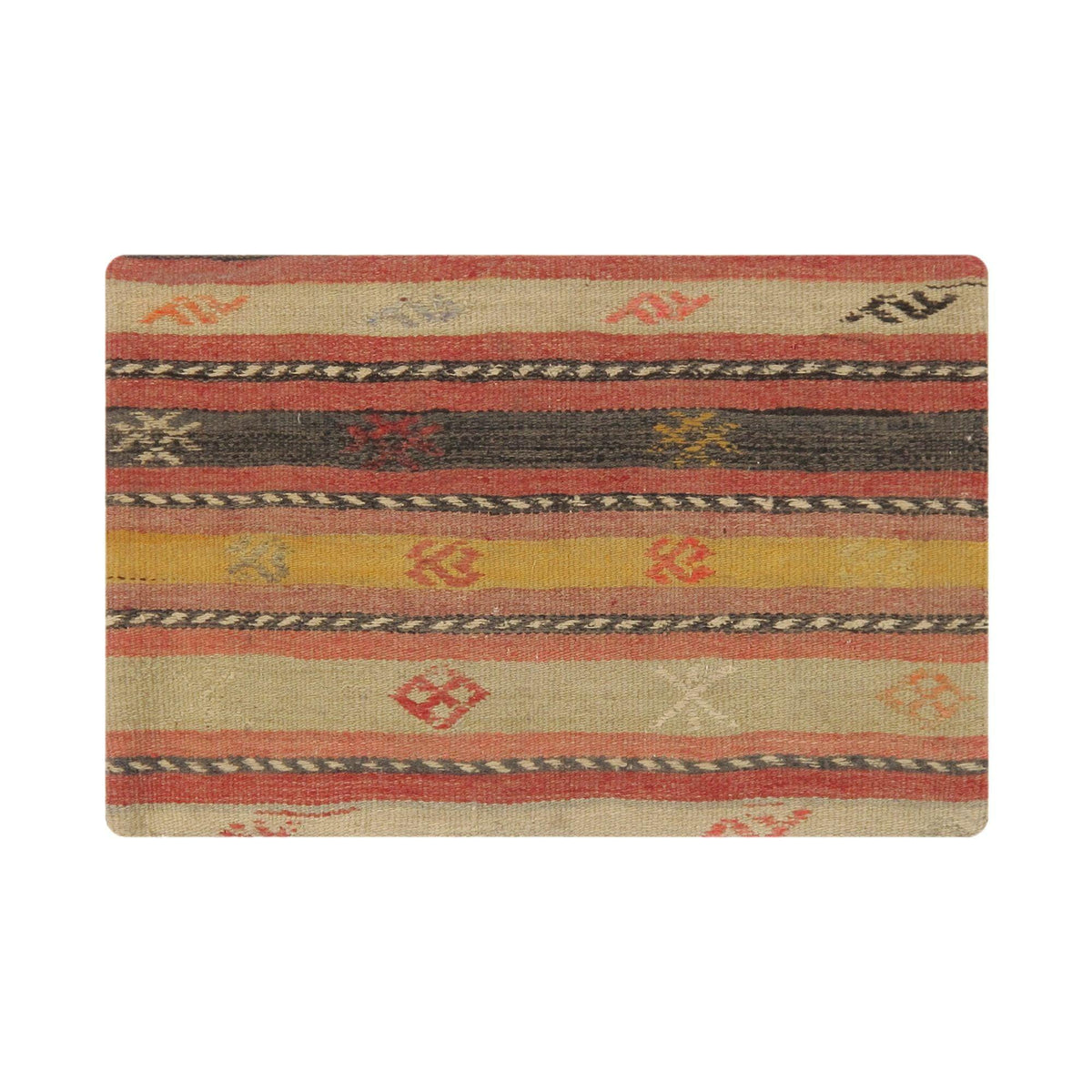 Canvello Vintage Turkish Kilim Multi Color Accent Pillow Cover - 16" x 24"