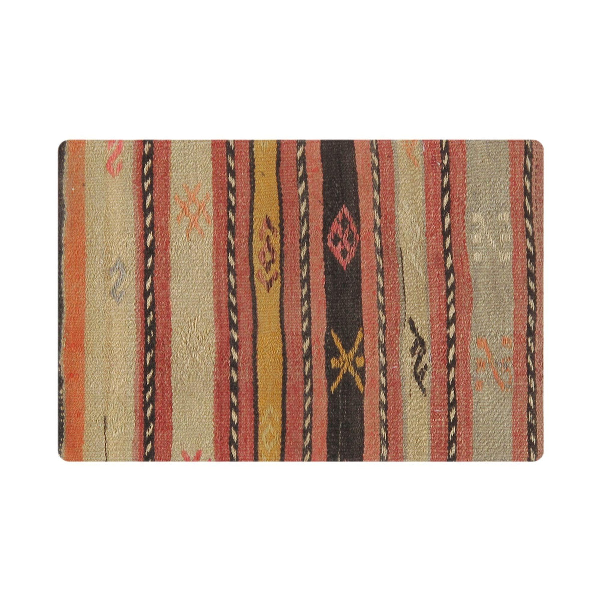 Canvello Vintage Turkish Kilim Multi Color Accent Pillow Cover - 16" x 24"