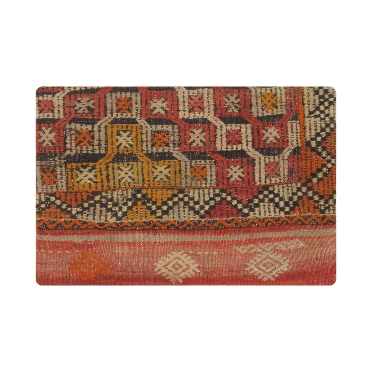 Canvello Vintage Turkish Kilim Multi Color Accent Pillow Cover - 16" x 24"