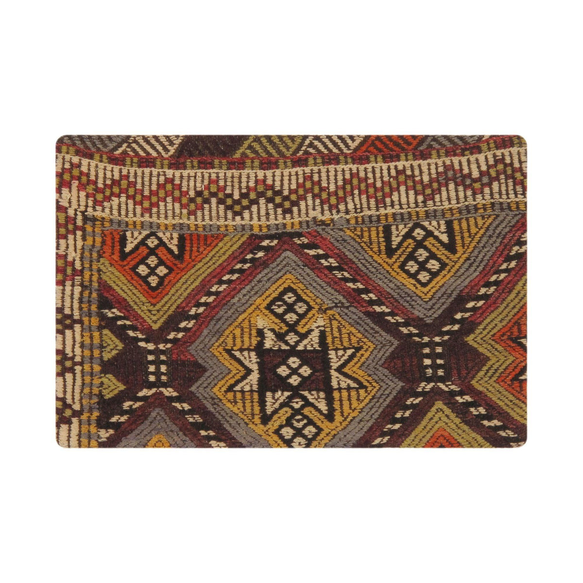 Canvello Vintage Turkish Kilim Multi Color Accent Pillow Cover - 16" x 24"