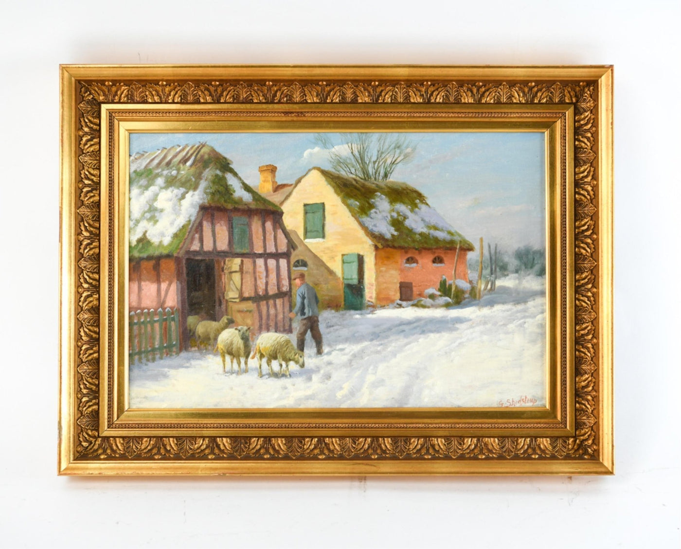 Canvello Canvello Vintage Winter Scene by George Skodstrup - Canvello