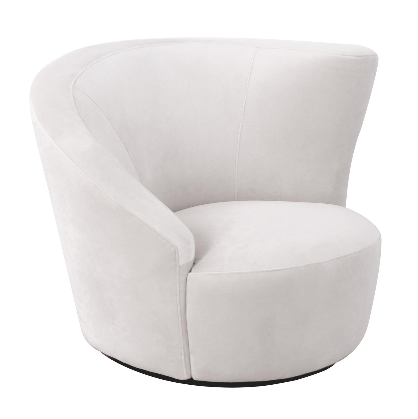 Canvello White Collection Crescent Chair