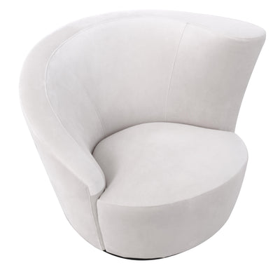 Canvello White Collection Crescent Chair