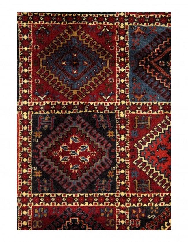 Canvello Yalameh Oriental Rug In Living Room - 6'7'' X 8'2''