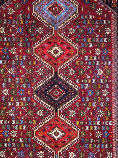 Canvello Canvello Yalameh Red Silkroad Rug Living Room - 5'1'' X 7'11'' - Canvello