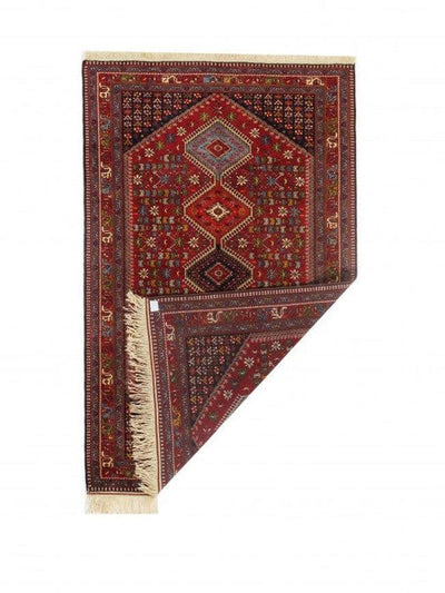 Canvello Canvello Yalameh Red Silkroad Rug Living Room - 5'1'' X 7'11'' - Canvello