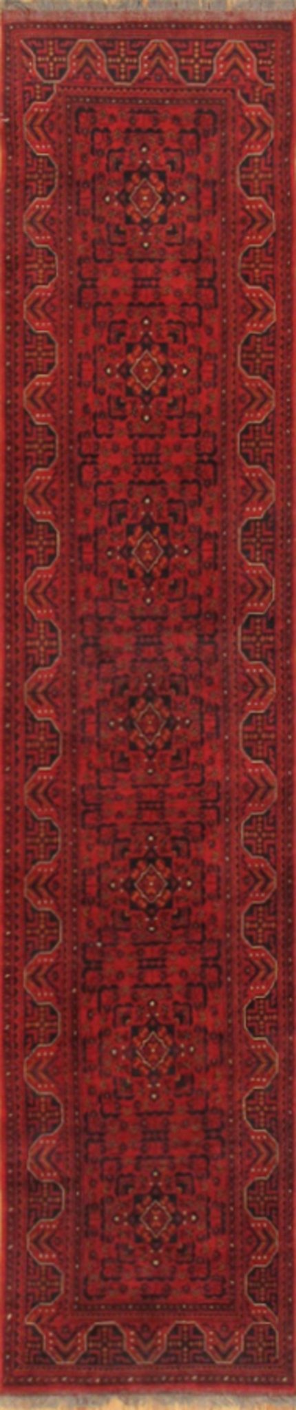 Canvello Canvello Yamoud Hand - Knotted Lamb's Wool Area Runner - 2'9" X 12'7" - Canvello