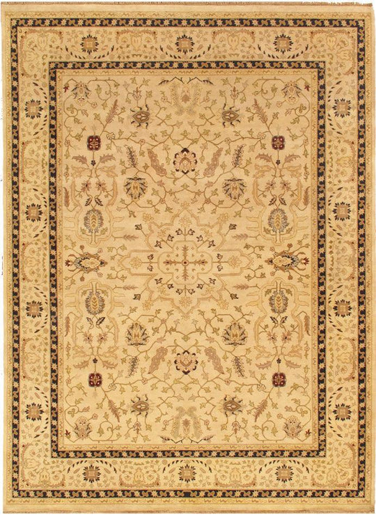 Canvello Canvello Ziegler Sultanabad Hand-Knotted Lamb's Wool Area Rug- 9'11" X 13'11"