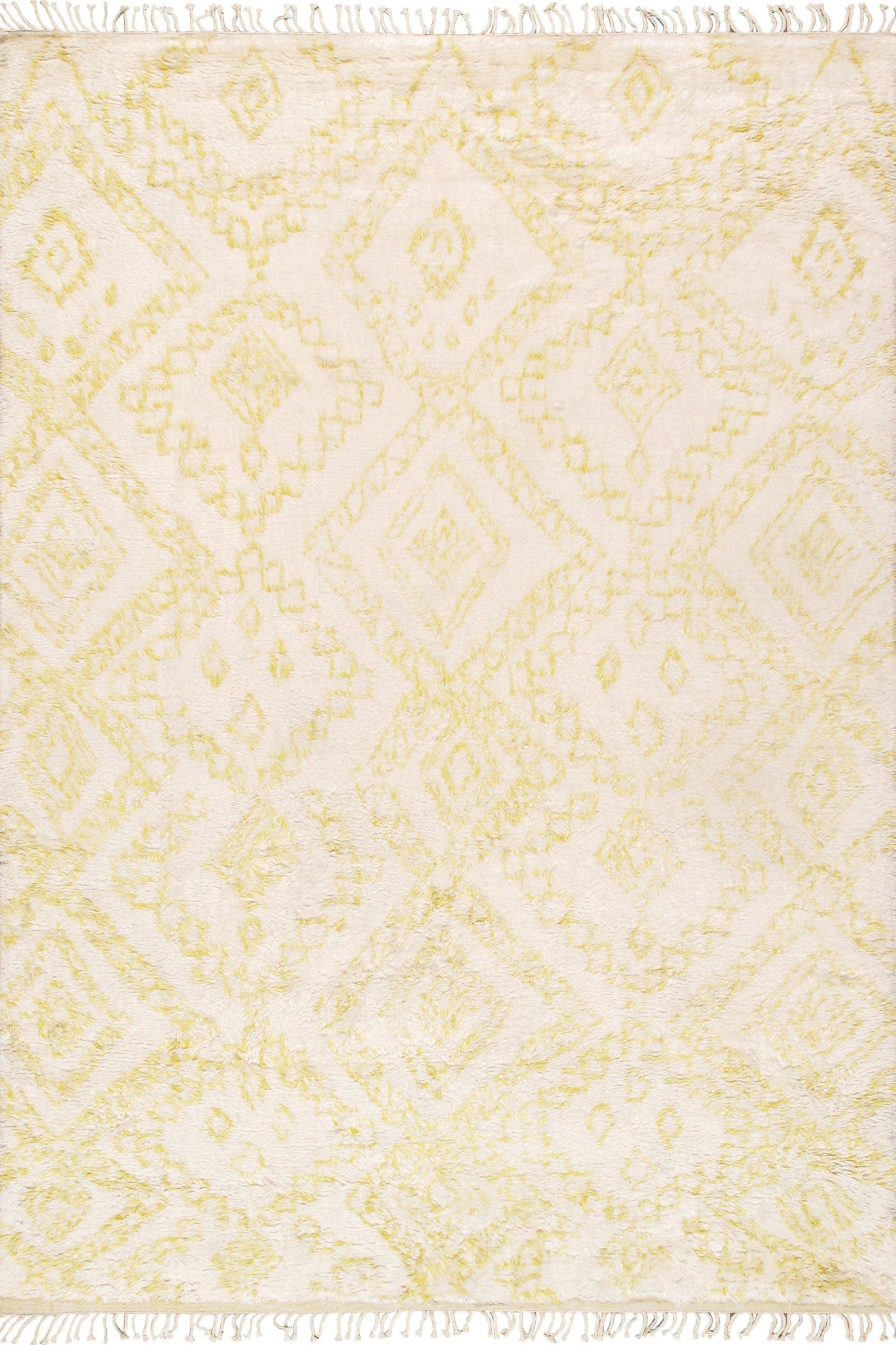 Canvello Casablanca Moroccan Collection Hand-Knotted Wool Area Rug- 7'9" X 9'7"