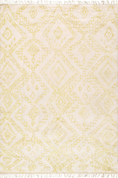 Canvello Casablanca Moroccan Collection Hand-Knotted Wool Area Rug- 7'9" X 9'7"