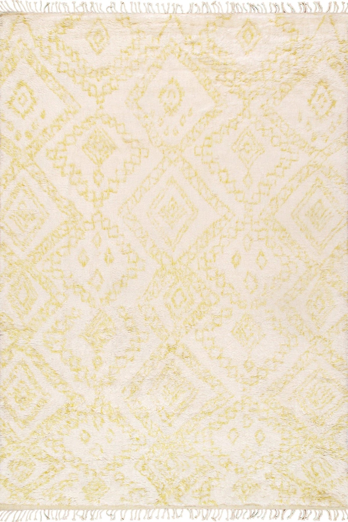 Canvello Casablanca Moroccan Collection Hand-Knotted Wool Area Rug- 7'9" X 9'7"