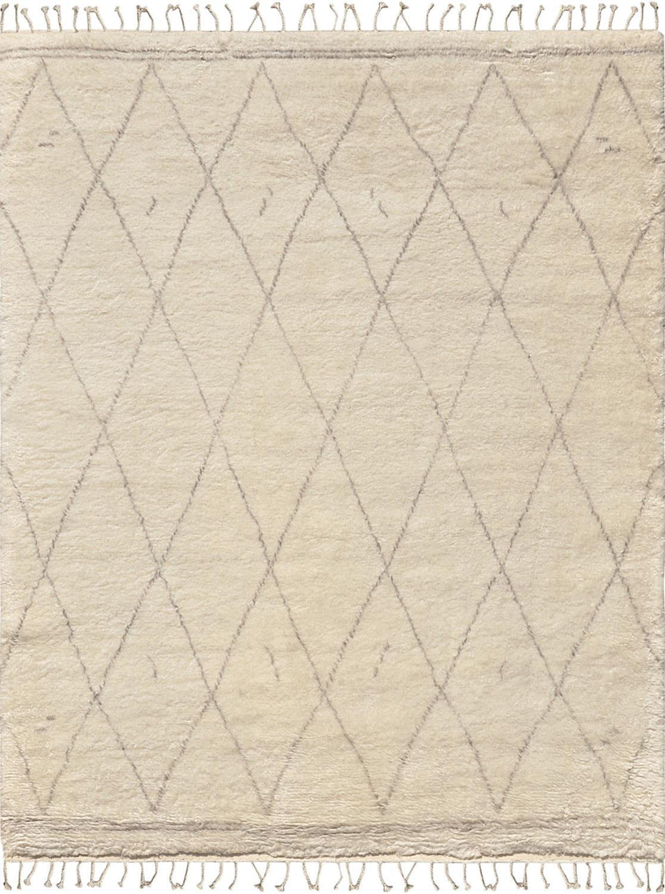 Canvello Casablanca Moroccan Collection Hand-Knotted Wool Area Rug- 7'9" X 9'9"