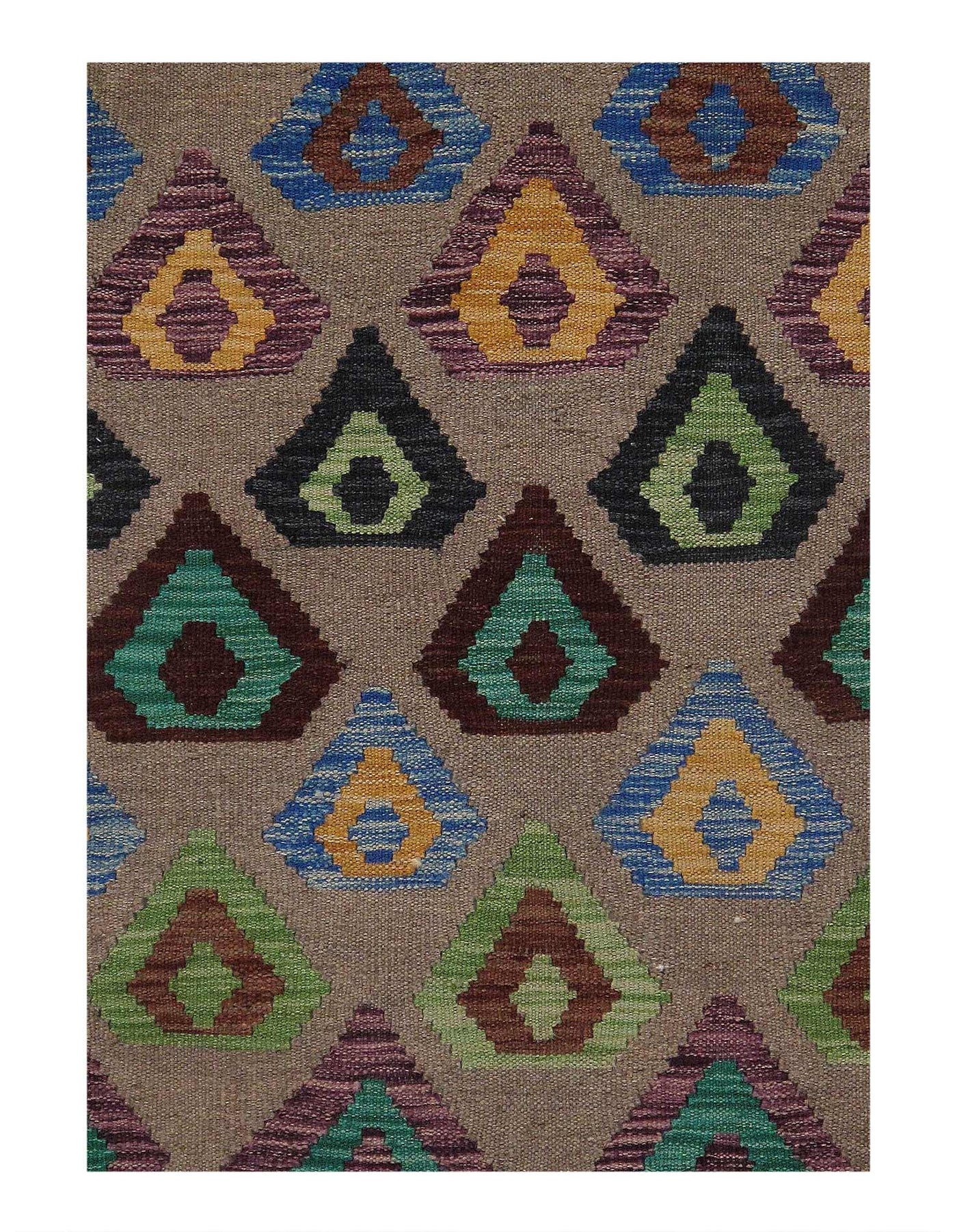 Canvello Caucasian Tribal Style Flat Weave Kilim Rug - 3'4" X 6'8" - Canvello