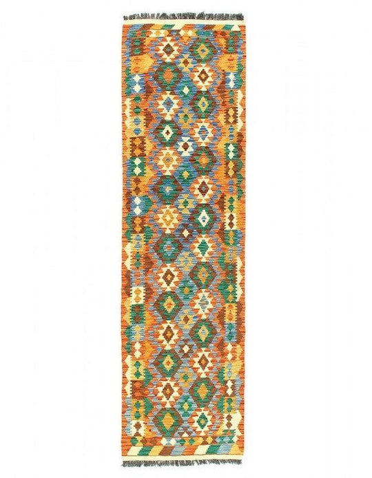 Canvello Caucasian Tribal Style Flat Weave kilim runner - 2'7'' X 9'5''
