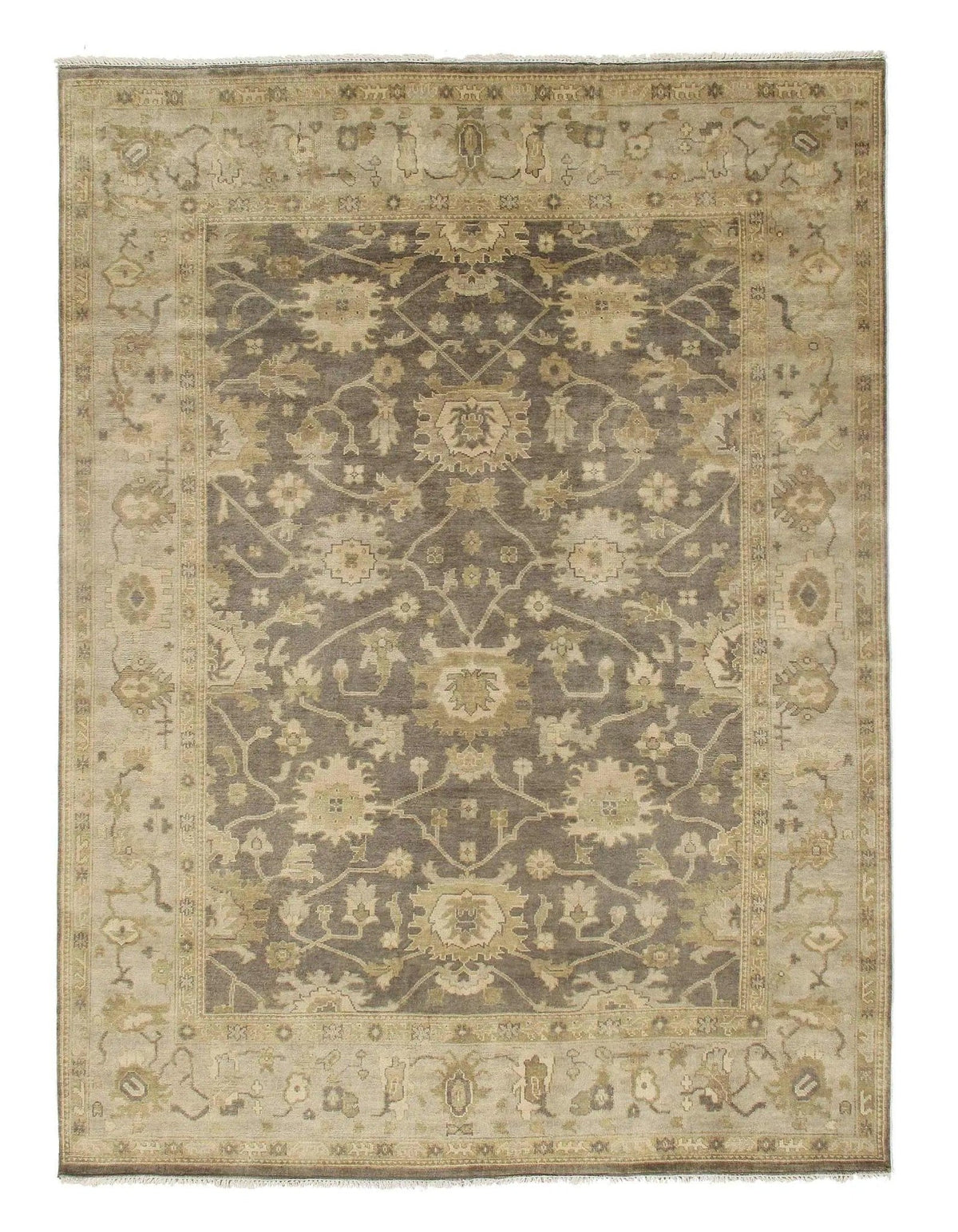 Canvello Charcoal Fine Oushak Rug - 9' X 12'