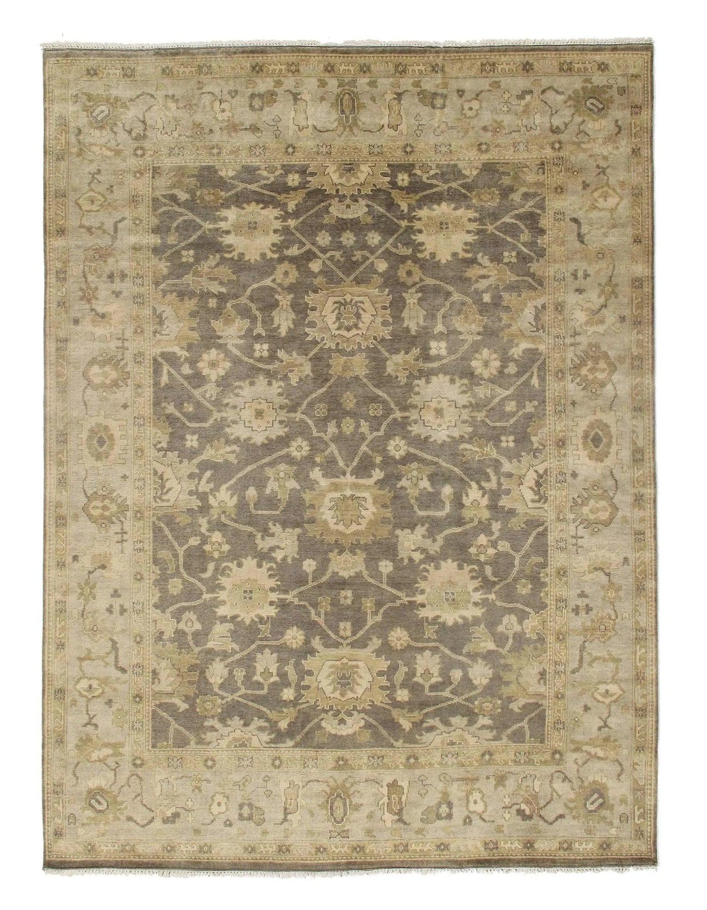 Canvello Charcoal Fine Oushak Rug - 9' X 12' - Canvello