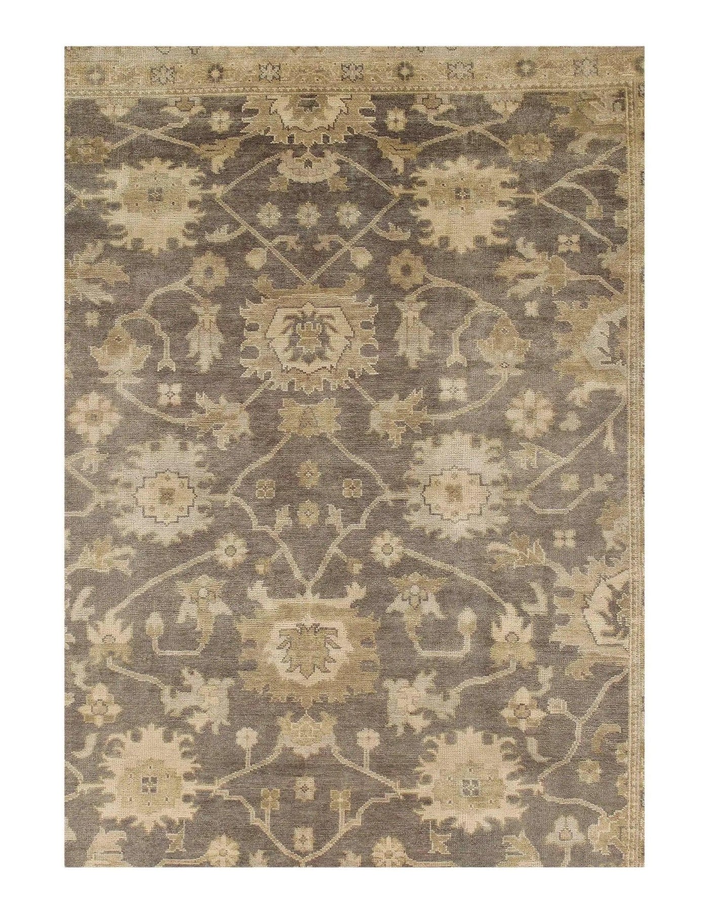 Canvello Charcoal Fine Oushak Rug - 9' X 12' - Canvello