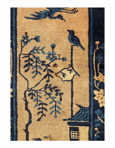 Canvello Chinese Antique Art Deco Rug - 2'2'' X 3'11'' - Canvello