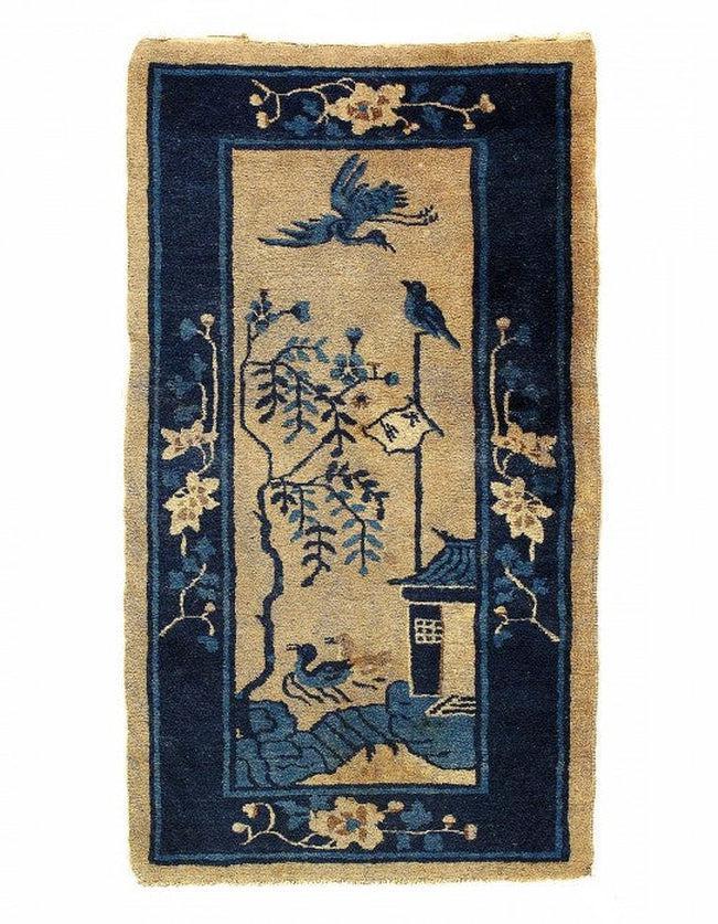 Canvello Chinese Antique Art Deco Rug - 2'2'' X 3'11'' - Canvello