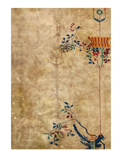 Canvello Chinese Antique Art Deco Rug - 9'X 11'4''