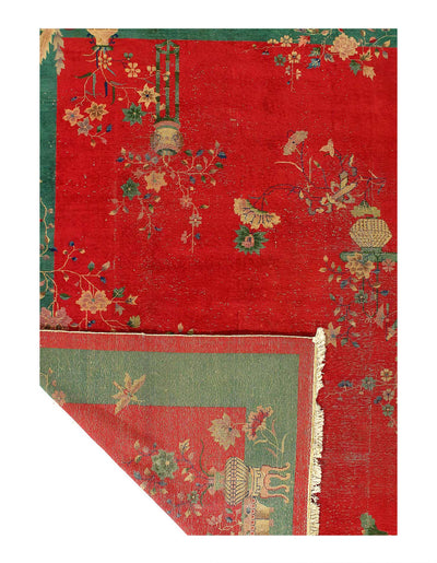 Canvello Chinese Antique Art Deco Rug - 9' X 12' - Canvello