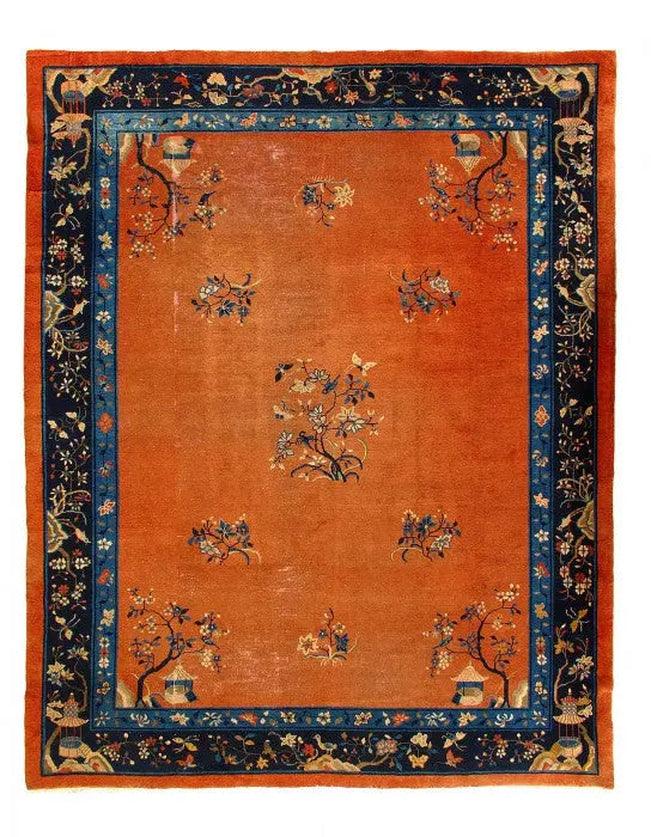 Canvello Chinese Antique Early 20th Century Art Deco Rug - 9'3'' X 11'6'' - Canvello