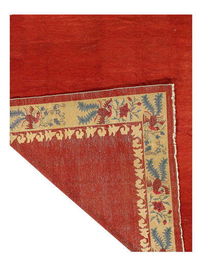 Canvello Chinese Art Deco Antique Red Rug - 8' X 9'8''