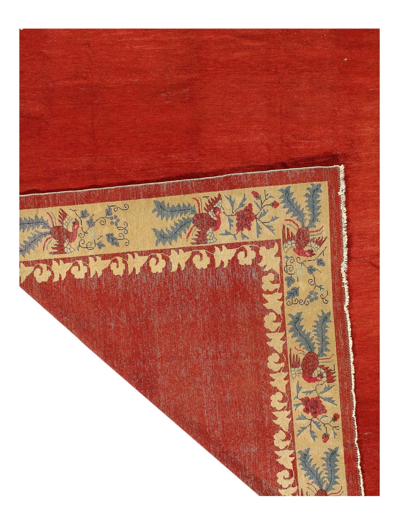 Canvello Chinese Art Deco Antique Red Rug - 8' X 9'8'' - Canvello