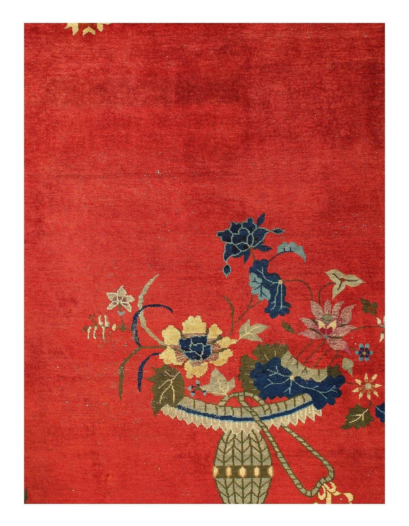 Canvello Chinese Art Deco Red Rugs for Living Room - 9' X 11'5'' - Canvello