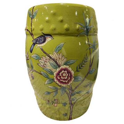 Canvello Chinese Floral Bird Porcelain Garden Stool - Canvello