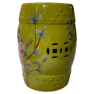 Canvello Chinese Floral Bird Porcelain Garden Stool - Canvello