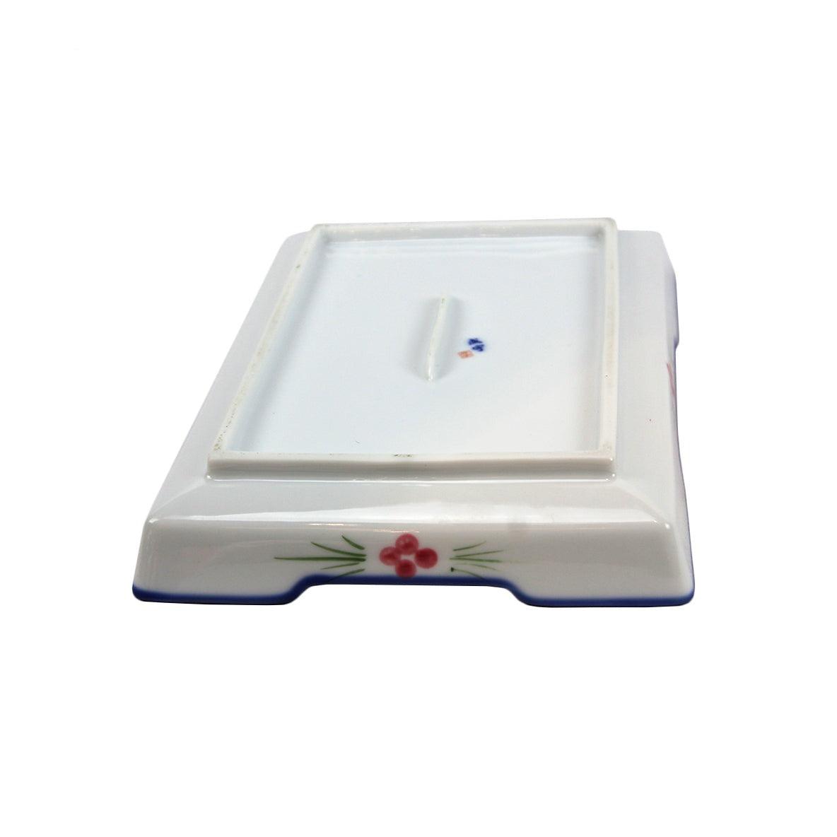 Canvello Chinese Handpainted Blue and White Porcelain Tray - Canvello